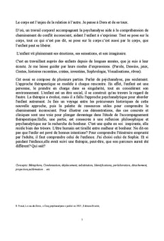 La thérapie et l'enfant