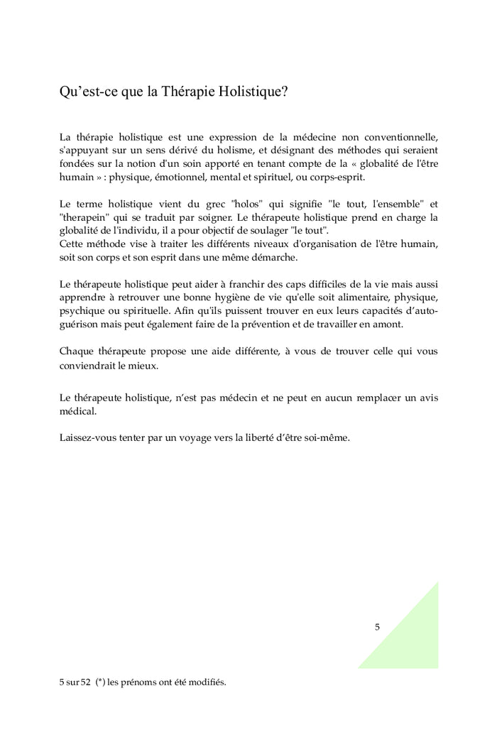 Ma "RE"naissance à travers les bienfaits de la Thérapie Holistique