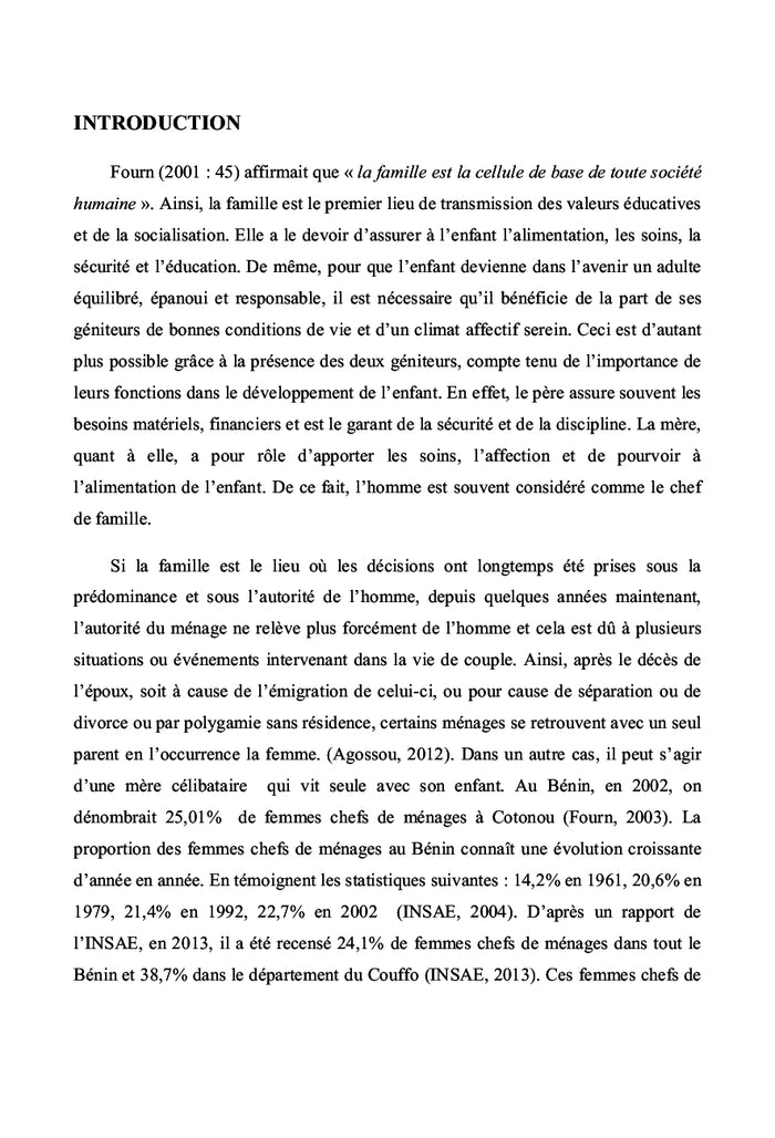 Prise en charge psychosociale des enfants de famille monoparentale