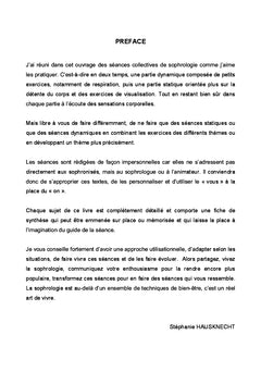 Animer des seances de Sophrologie 10 seances de groupe