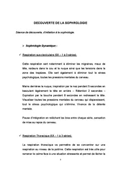 Animer des seances de Sophrologie 10 seances de groupe