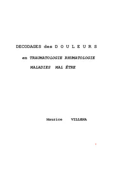 Décodage des douleurs