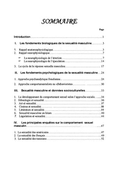 Le comportement sexuel masculin en Tunisie