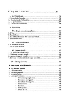 Le comportement sexuel masculin en Tunisie