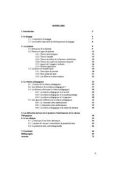 La dyslexie et la relation pédagogique