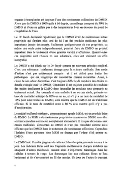 Guide sur le DMSO à l'usage des médecins et du grand public