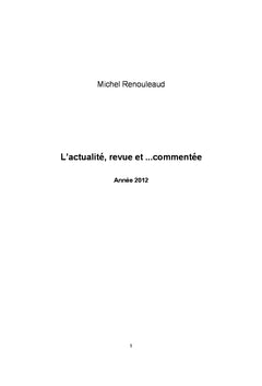 L'actualité, revue et... commentée