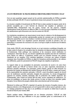 Rapport de l'office européen de lutte antifraude
