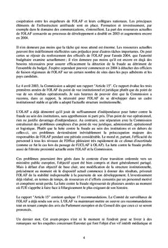 Rapport de l'office européen de lutte antifraude