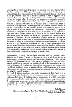 Armes, pouvoir et affairisme en RD Congo: 1997-2003