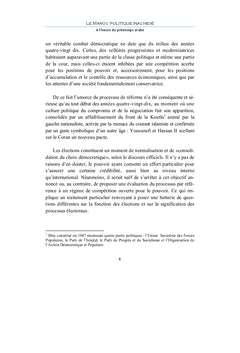 Le Maroc politique inachevé