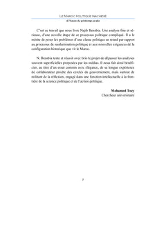 Le Maroc politique inachevé