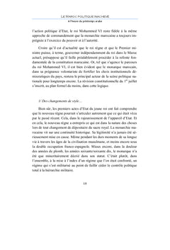 Le Maroc politique inachevé