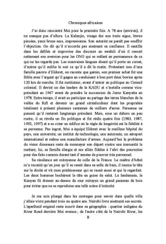 Chroniques africaines