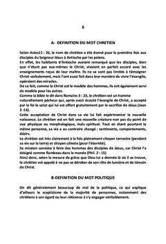 La place du chrétien dans la vie politique
