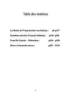 Changement de perspectives à travers les présidentielles 2012