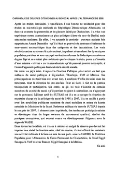 Chronique des colères citoyennes au sénégal