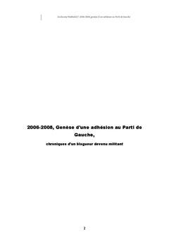 2006-2008, genèse d'une adhésion au parti de gauche