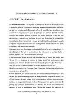 Guinée-chronique d'une démocratie annoncée, vol3