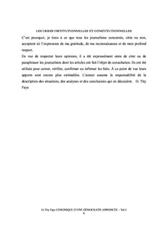 Guinée-chronique d'une démocratie annoncée, vol3