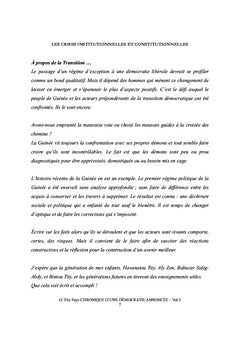 Guinée-chronique d'une démocratie annoncée, vol3