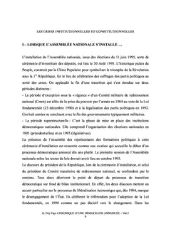 Guinée-chronique d'une démocratie annoncée, vol3