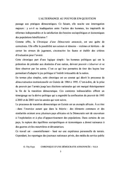 Guinée-chronique d'une démocratie annnoncée, vol.4