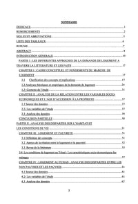 Demande de logements des menages tchadiens