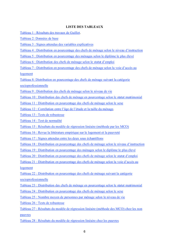 Demande de logements des menages tchadiens