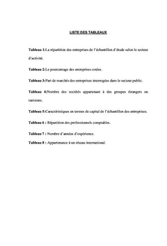Etat des lieux et attitude de l'expert comptable et des entreprises tunisiennes