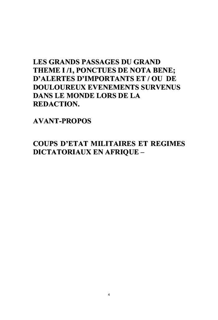 Dictatures Et Monarchies Républicaines D'Afrique