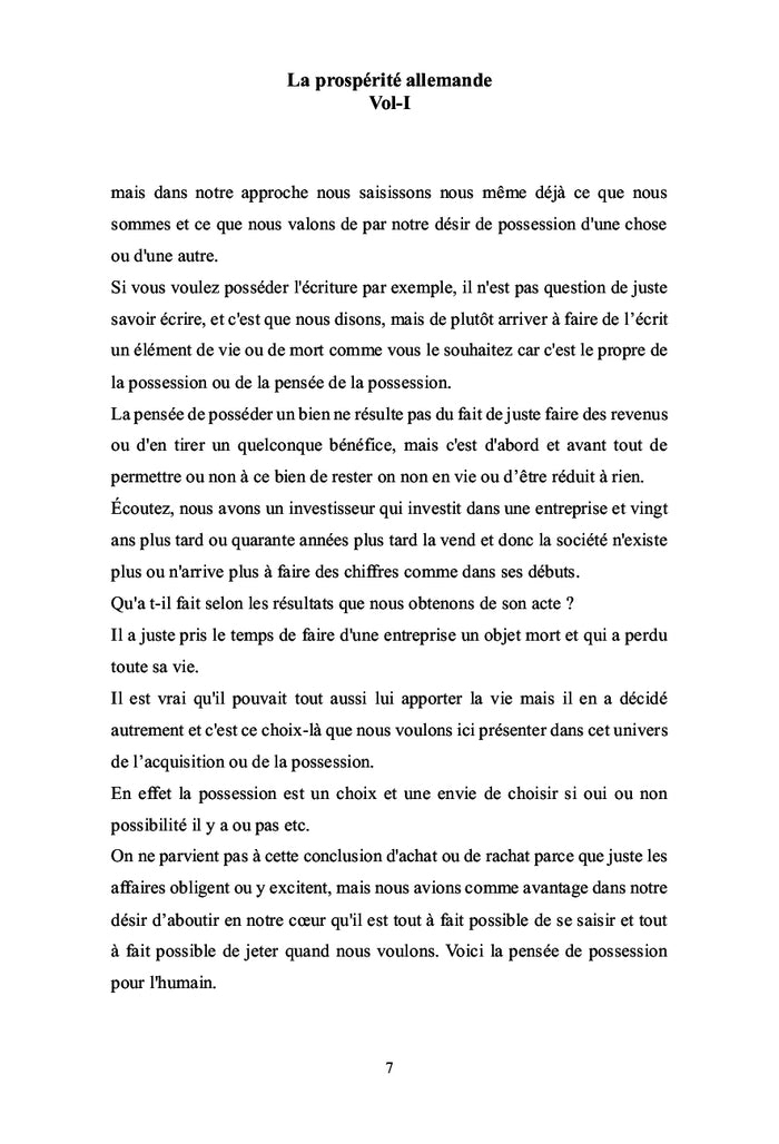 La prospérité allemande Vol 1