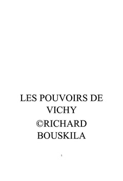 Les Pouvoirs De Vichy