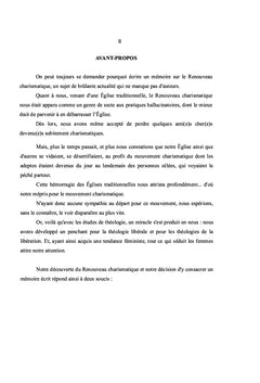 LE RENOUVEAU CHARISMATIQUE AUJOURD'HUI