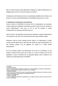 Gouvernance des Sociétés Anonymes