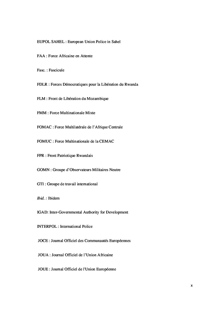 La Régionalisation du règlement des conflits armés en Afrique