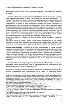 La liberté d'établissement des sociétés en Europe et en Afrique