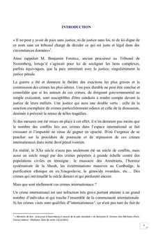 La compétence du juge pénal ivoirien face aux crimes internationaux