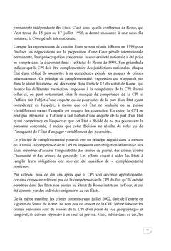 La compétence du juge pénal ivoirien face aux crimes internationaux