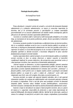 Patologia func iei publice