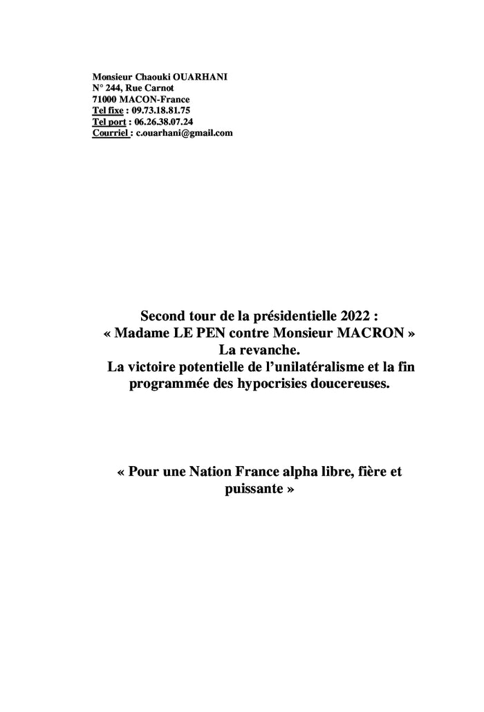 Second tour de la presidentielle 2022