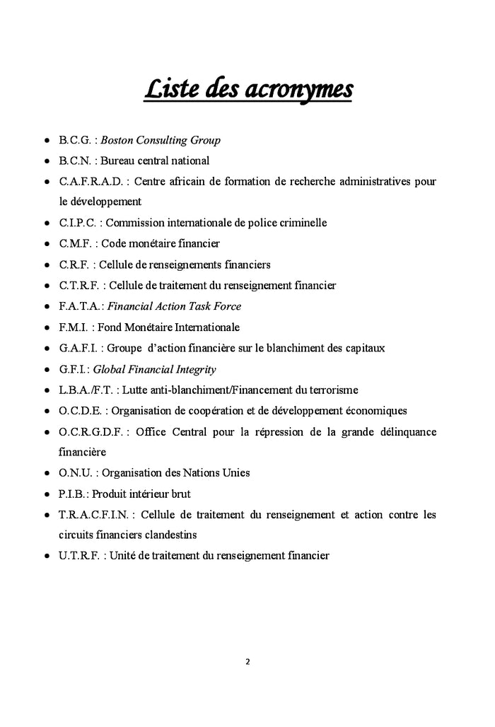 Blanchiment d'argent