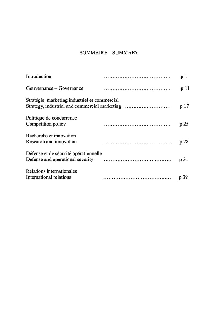 Propositions Défense, Sécurité et Rel. internationales de l'I.R.C.E.