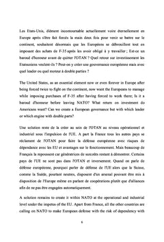 Propositions Défense, Sécurité et Rel. internationales de l'I.R.C.E.