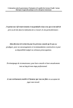 L'interaction entre la gouvernance d'entreprise et la qualité d'audit