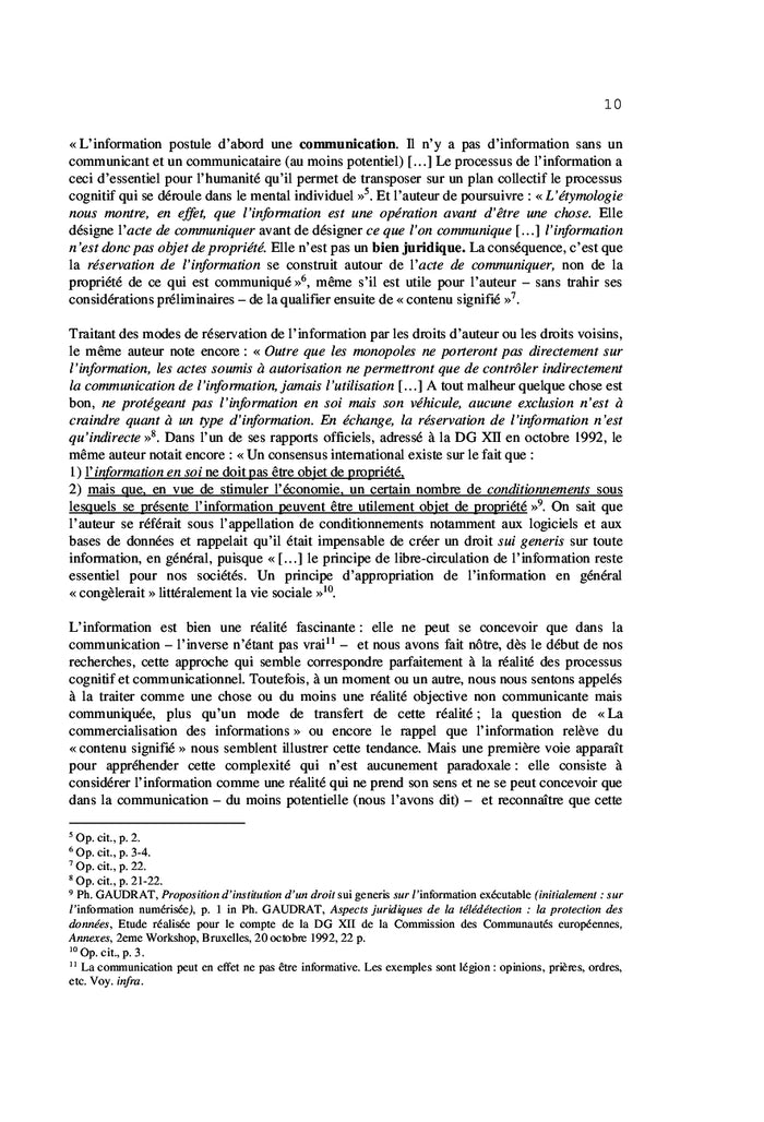 Le statut de l'information numérique en droit communautaire