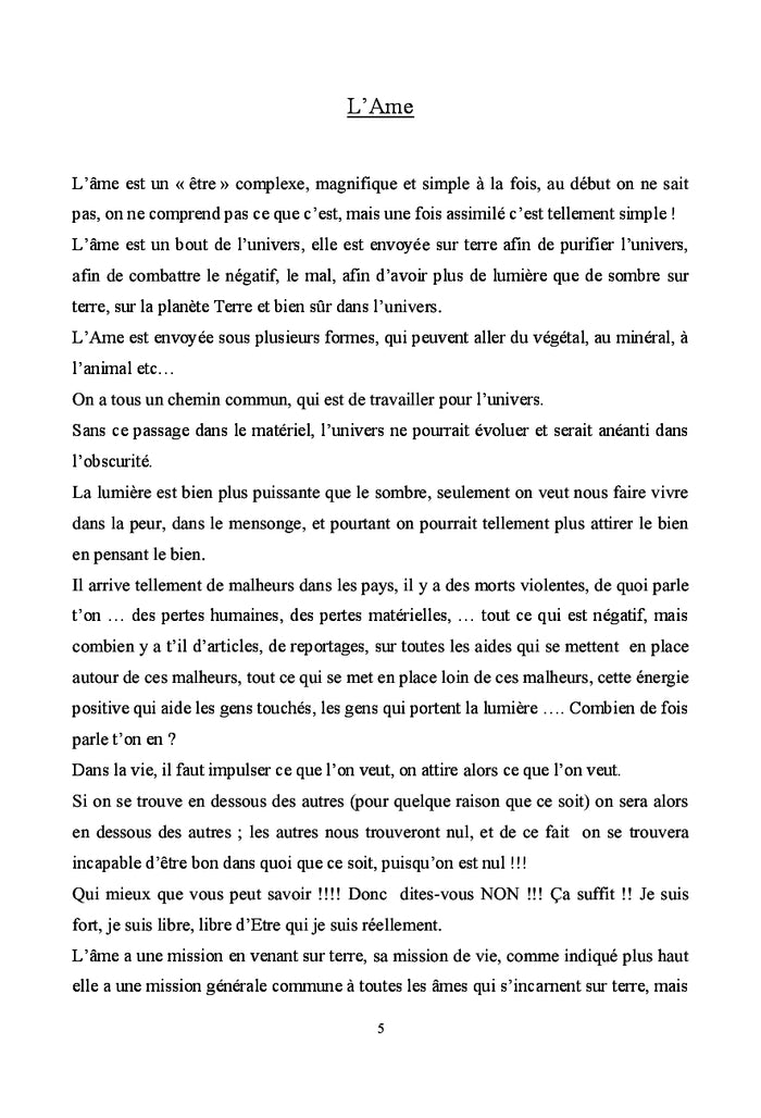 L'ÂME MON AMIE, qui es-tu?