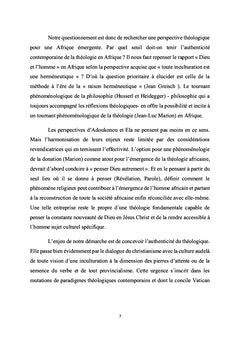 Phenomenologie et Theologie