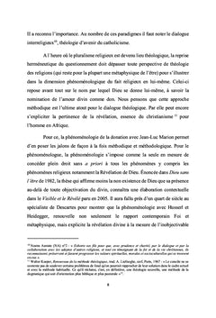 Phenomenologie et Theologie