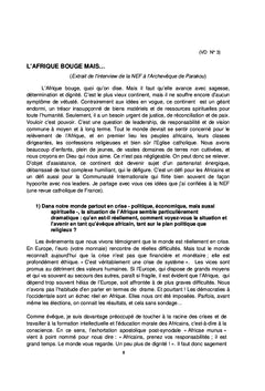 L'évangile aux couleurs de l'Afrique